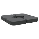 vidaXL 4-delige Set parasolvoeten voor kruisvoet parasol 100 kg PP