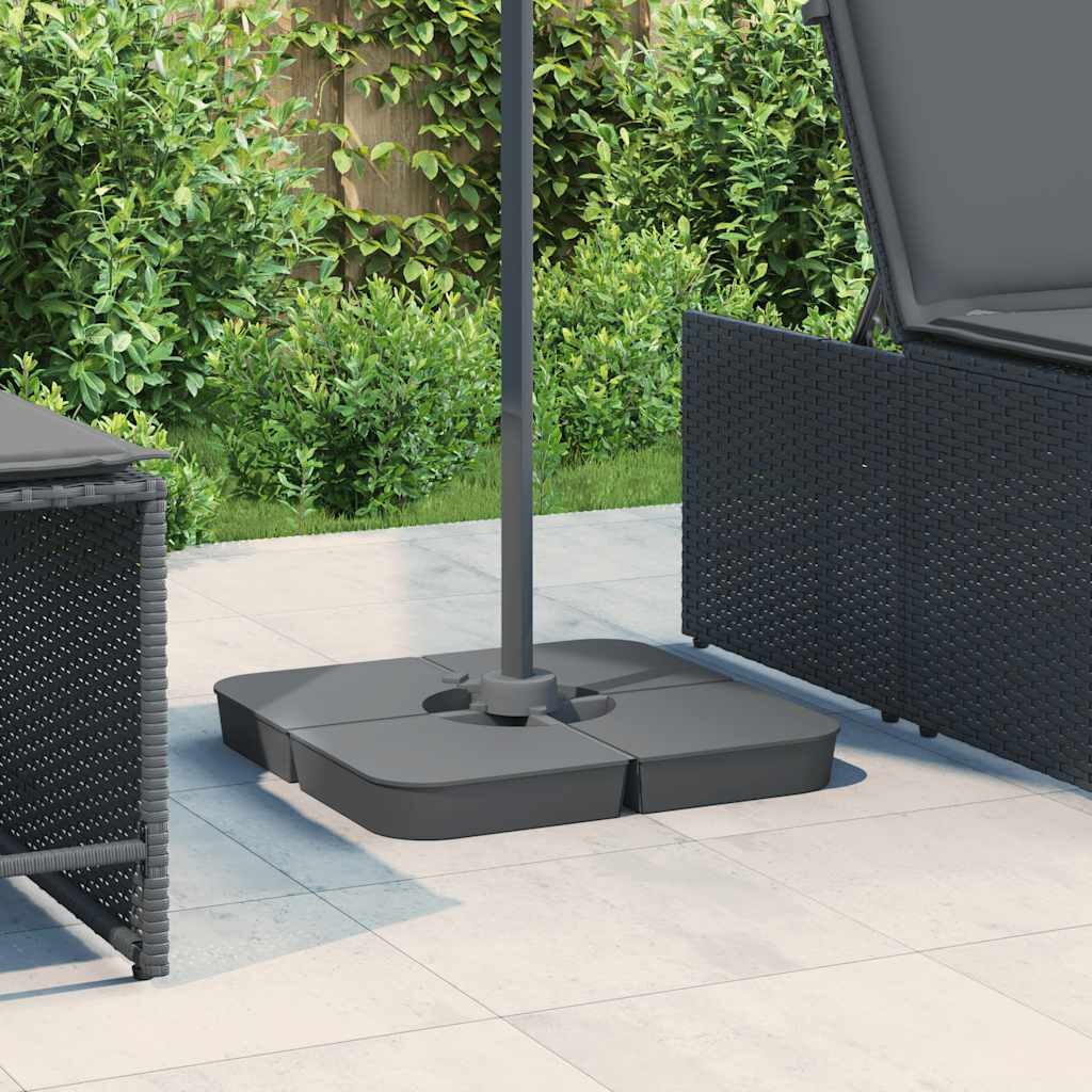 vidaXL 4-delige Set parasolvoeten voor kruisvoet parasol 100 kg PP
