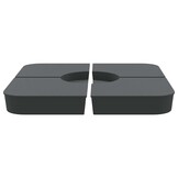 vidaXL 4-delige Set parasolvoeten voor kruisvoet parasol 100 kg PP