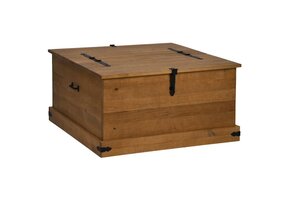 Grenenhouten Opbergkist HALDEN - 91x91x47 cm - 59% Korting