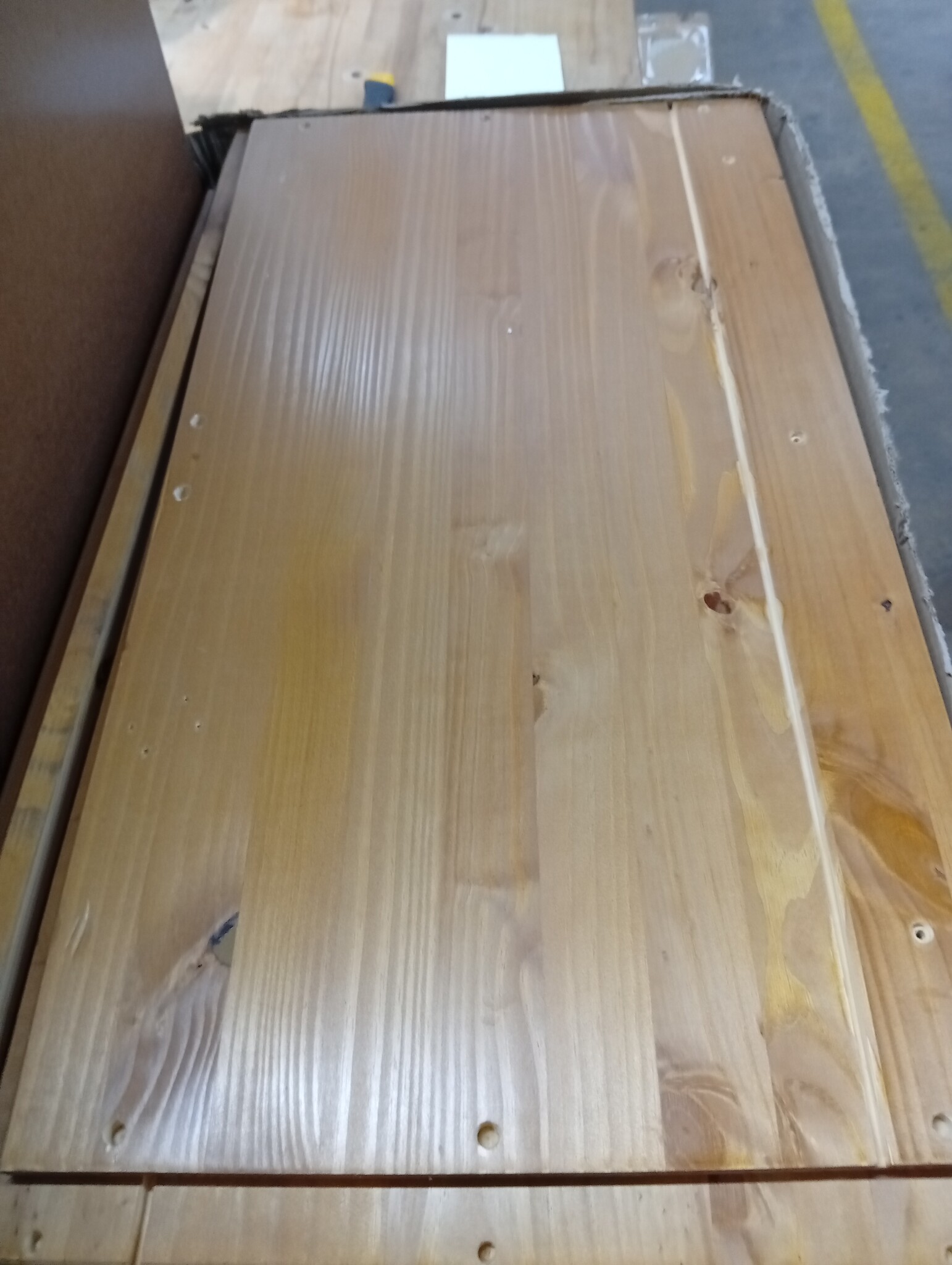 vidaXL Opbergkist HALDEN 91x91x47 cm massief grenenhout