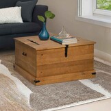 vidaXL Opbergkist HALDEN 91x91x47 cm massief grenenhout