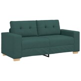 vidaXL Loveseat Bank Donkergroen 180x77x82 cm Stof