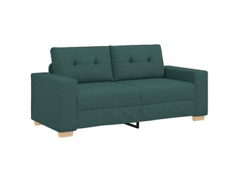vidaXL Loveseat Bank Donkergroen 180x77x82 cm Stof