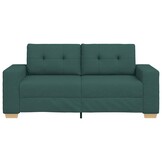 vidaXL Loveseat Bank Donkergroen 180x77x82 cm Stof