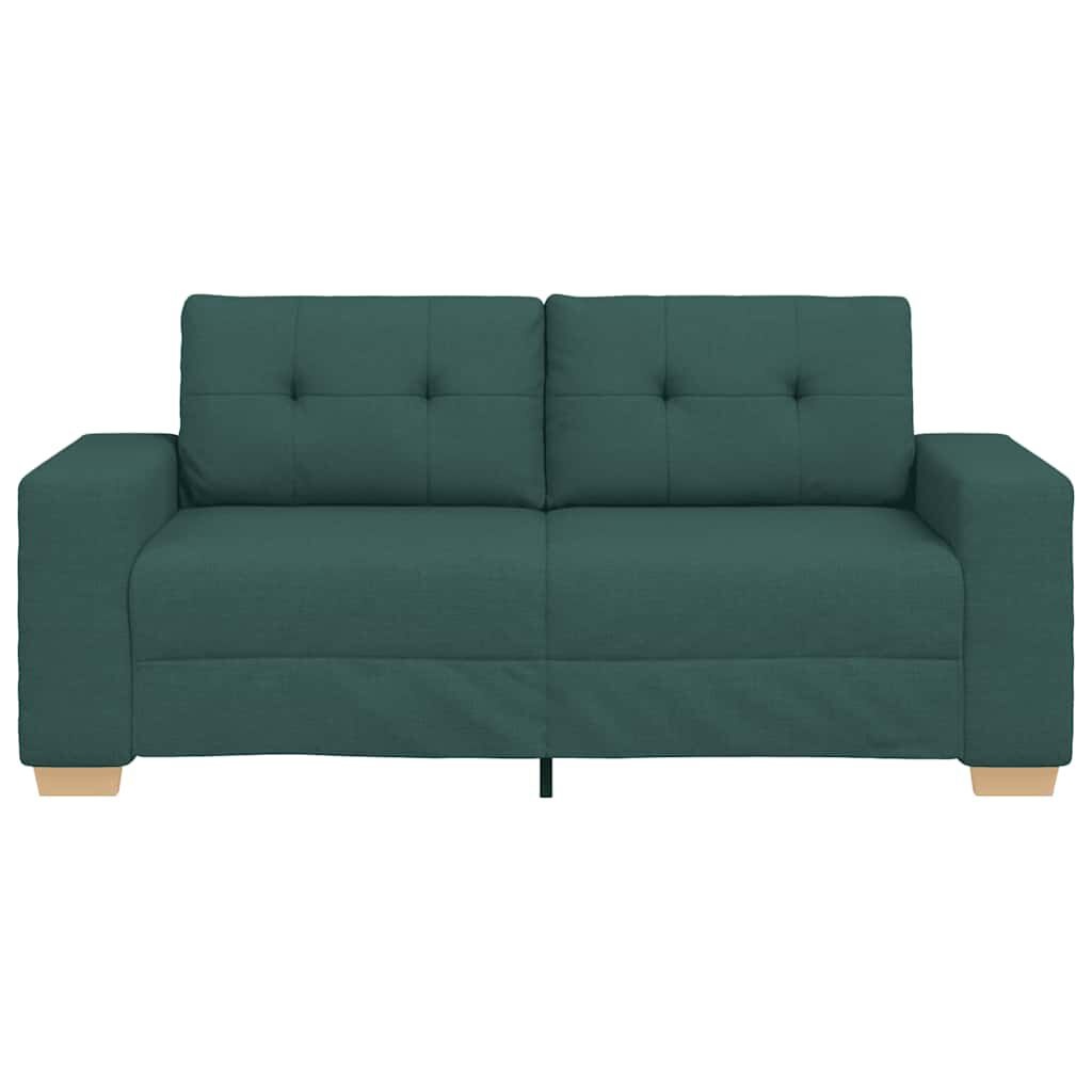 vidaXL Loveseat Bank Donkergroen 180x77x82 cm Stof