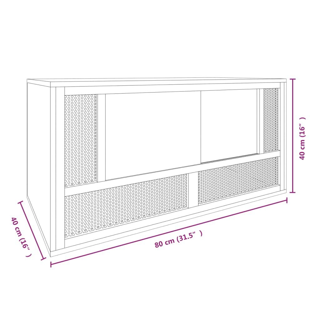vidaXL Terrarium 80x40x40 cm bewerkt hout