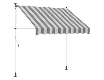 vidaXL Handmatig uitschuifbare luifel Antraciet en Wit 150 cm