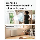 SwitchBot Slimme Vloerventilator met RGB-verlichting, Wit, in hoogte verstelbaar
