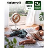 SwitchBot Slimme Vloerventilator met RGB-verlichting, Wit, in hoogte verstelbaar