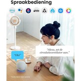 SwitchBot Slimme Vloerventilator met RGB-verlichting, Wit, in hoogte verstelbaar