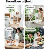 SwitchBot Slimme Vloerventilator met RGB-verlichting, Wit, in hoogte verstelbaar