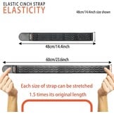 Elastische Klittenband Bindstrips 30 cm - Antislip Siliconen - Herbruikbaar Nylon - Zwart - 8 Stuks
