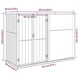 vidaXL Tuinschuur Gegalvaniseerd Staal 225x89x161 cm Antraciet - 35% Korting!
