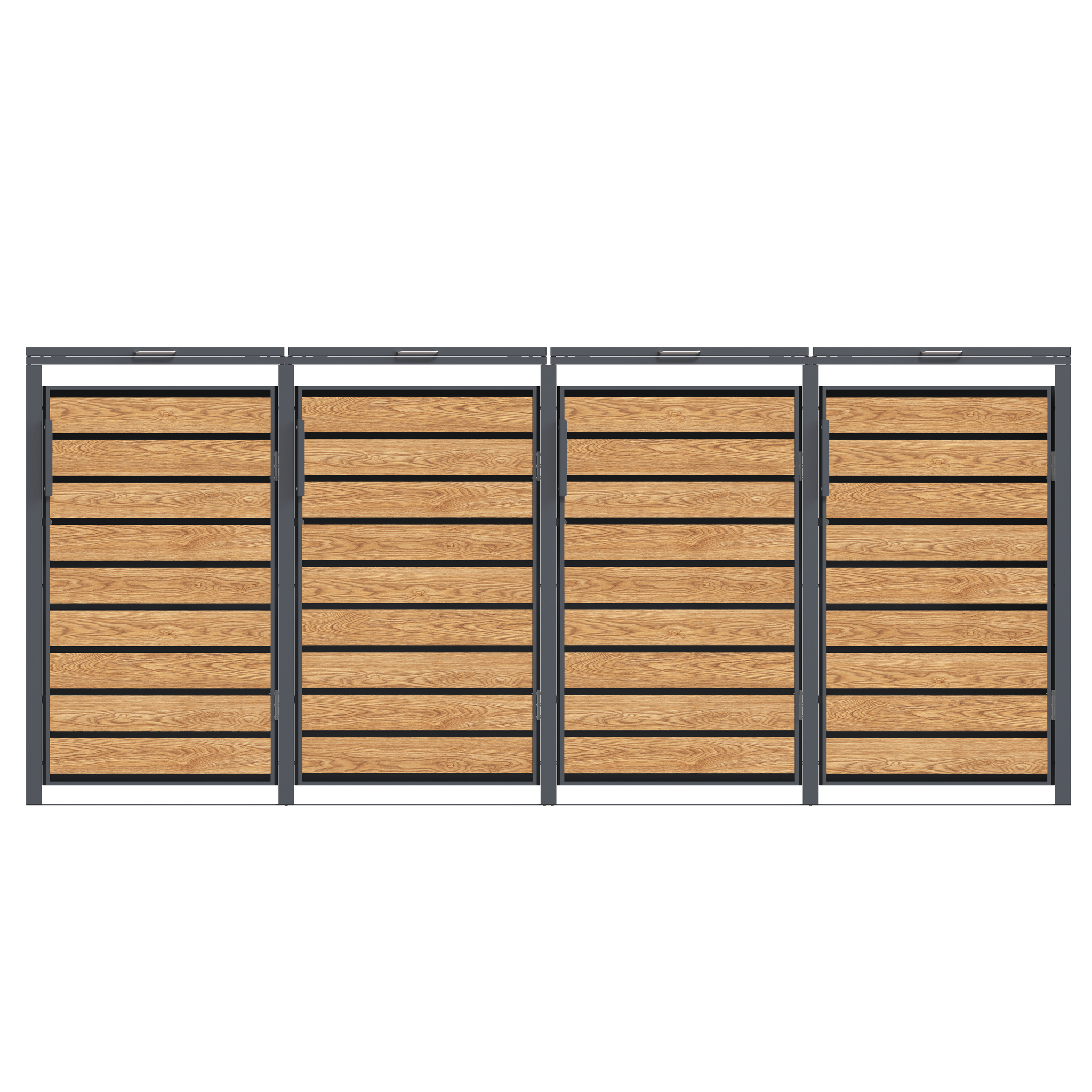 Container ombouw - 4 containers - 265x80x116cm - houtlook