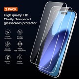 iPhone Hoesje Schokbestendig voor iPhone 6,5 inch | Zwart | 2x Screenprotector | Ultra-dun Polycarbonaat met Airbags