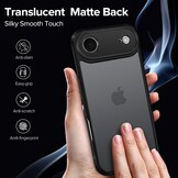 iPhone Hoesje Schokbestendig voor iPhone 6,5 inch | Zwart | 2x Screenprotector | Ultra-dun Polycarbonaat met Airbags