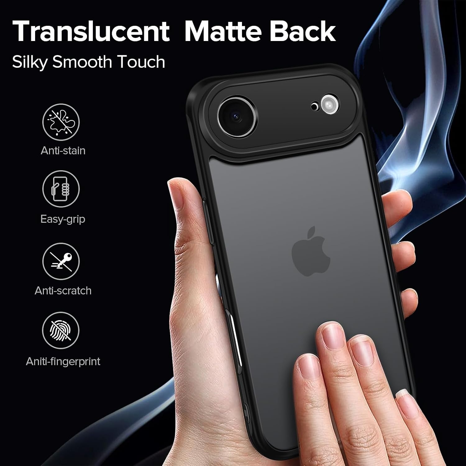 iPhone Hoesje Schokbestendig voor iPhone 6,5 inch | Zwart | 2x Screenprotector | Ultra-dun Polycarbonaat met Airbags
