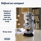 De'Longhi Dedica Style EC685M Espressomachine - Zwart - 15 bar