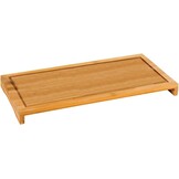 Kesper - 1 stuk snij- en afdekplaat – bamboehout – 54 x 28 x 4 cm – grote en robuuste fornuisafdekking met sapgoot – ook ideaal als snijmat of serveerplank