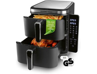 GOURMETmaxx FryUp Verticale Heteluchtfriteuse 10 Liter - Zwart