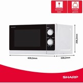Sharp R200 WW Solo Magnetron - 20 Liter - 800 Watt - Wit