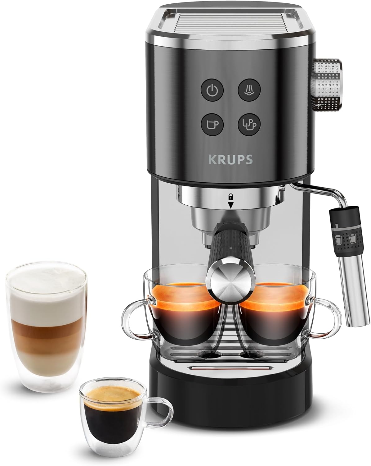 Krups Virtuoso+ Espresso Machine 15 Bar - Zwart/RVS