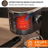 Krups Virtuoso+ Espresso Machine 15 Bar - Zwart/RVS