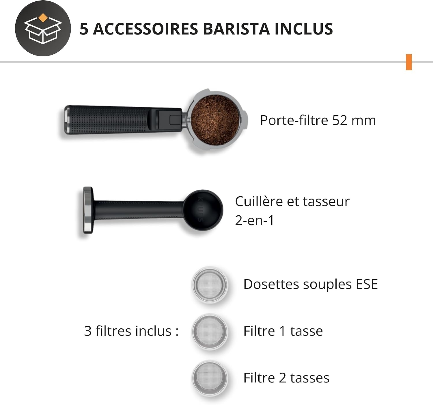 Krups Virtuoso+ Espresso Machine 15 Bar - Zwart/RVS