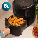 Cecotec Cecofry Bombastik 6000 Heteluchtfriteuse - 6 Liter - 1700W - Zwart - Inclusief Siliconen Accessoireset