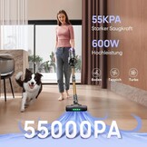 Ultenic U20 Stofzuiger, 55 kPa/60 min, GreenEye-technologie, Opvouwbare Buis, TangleTame Vloerborstel, Champagne met Paarse Accent, Krachtig voor Huisdierenhaar, Harde Vloeren en Auto's