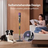 Ultenic U20 Stofzuiger, 55 kPa/60 min, GreenEye-technologie, Opvouwbare Buis, TangleTame Vloerborstel, Champagne met Paarse Accent, Krachtig voor Huisdierenhaar, Harde Vloeren en Auto's