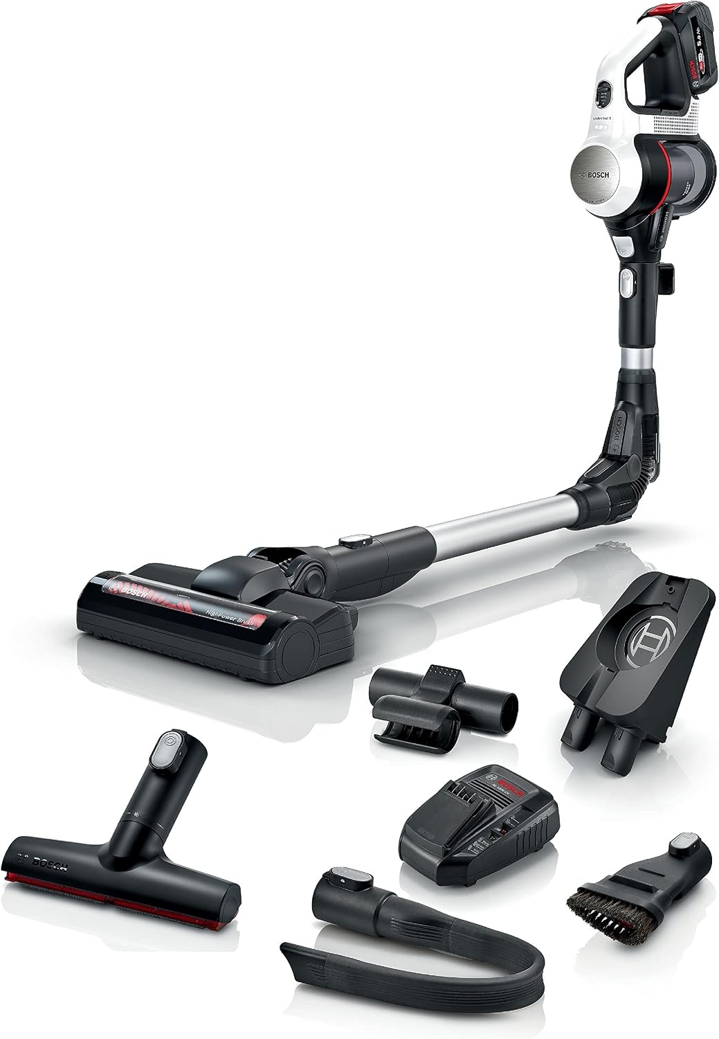 Bosch Unlimited Series 7 BSS715CARP Steelstofzuiger - Wit