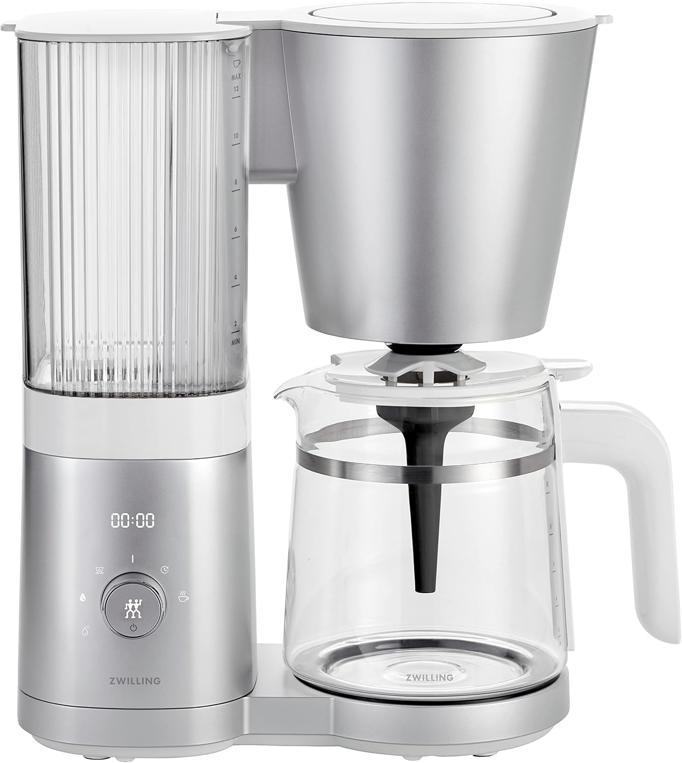 ZWILLING Enfinigy Filterkoffiezetapparaat 1,5 Liter - Zilver-Wit