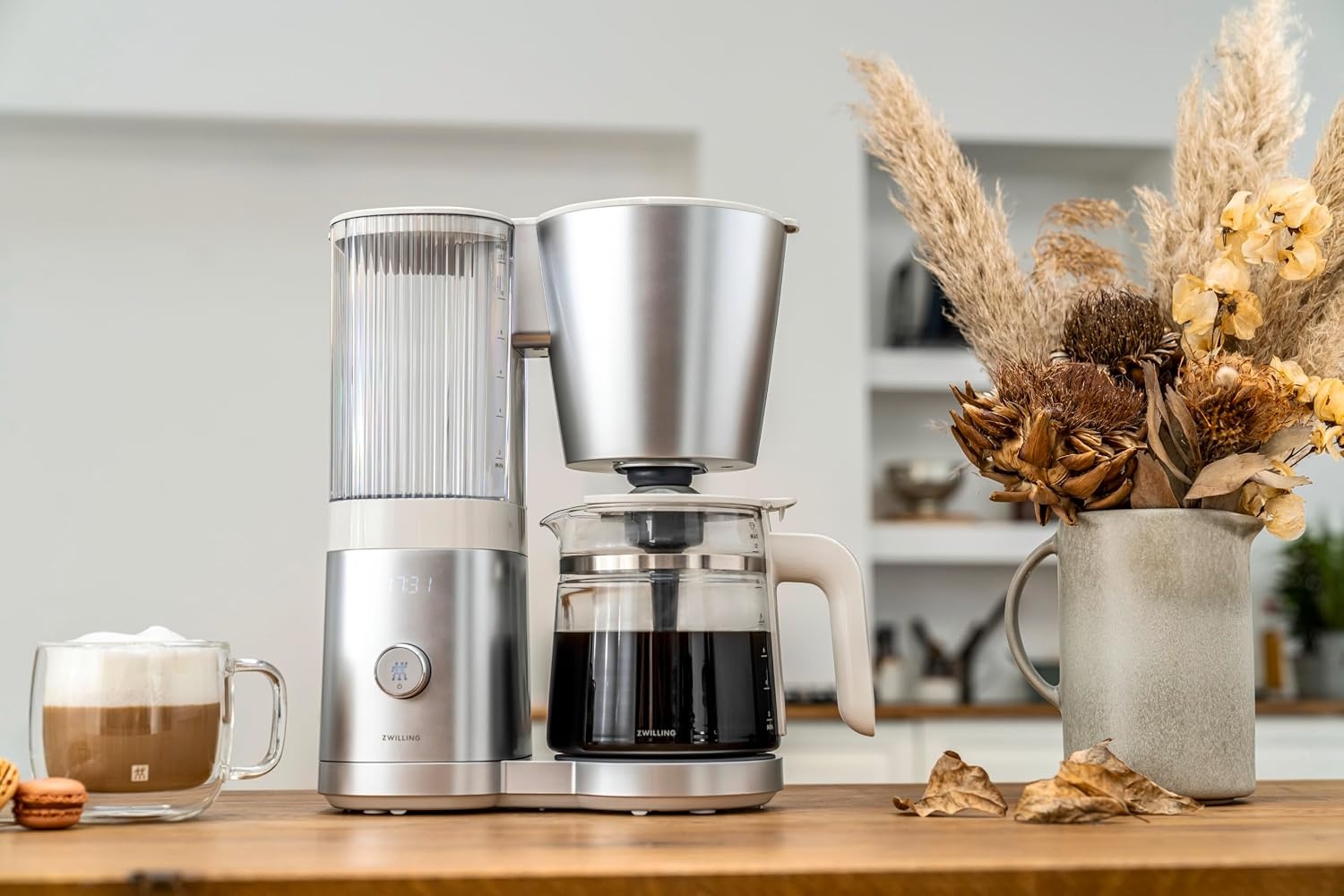 ZWILLING Enfinigy Filterkoffiezetapparaat 1,5 Liter - Zilver-Wit