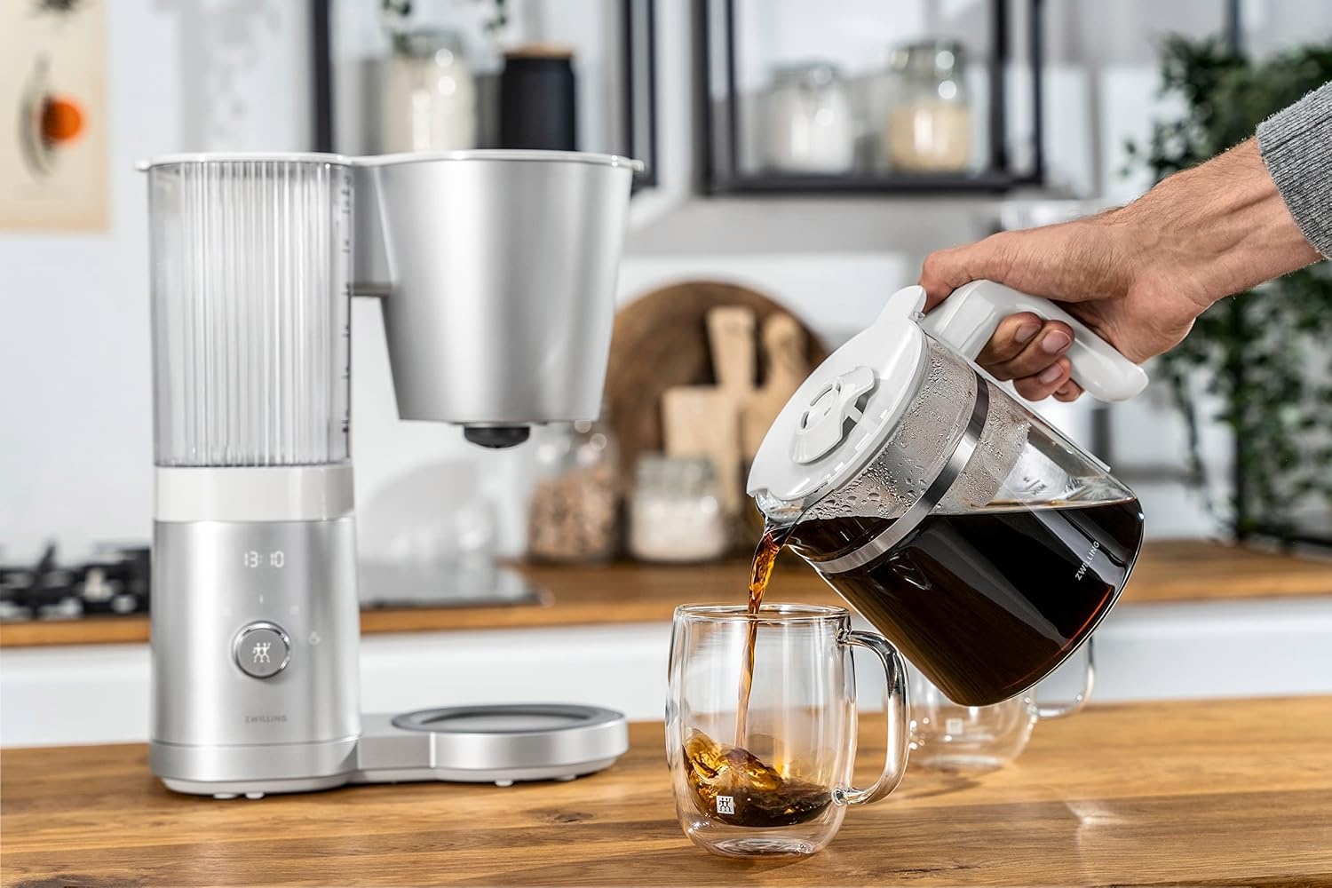 ZWILLING Enfinigy Filterkoffiezetapparaat 1,5 Liter - Zilver-Wit