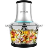 Cecotec Hakmolen ChopBeat 2000 Vindaloo Glass, 500W Vermogen, Hakt, Snijdt en Maalt, Roestvrijstalen Mes met 4 Bladen, 2 Snelheden, Glazen Kom van 500g
