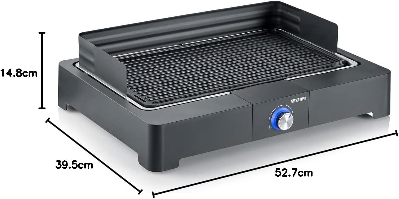 SEVERIN PG 8567 Tafelgrill - Elektrische Grill met Grillplaat - Zwart