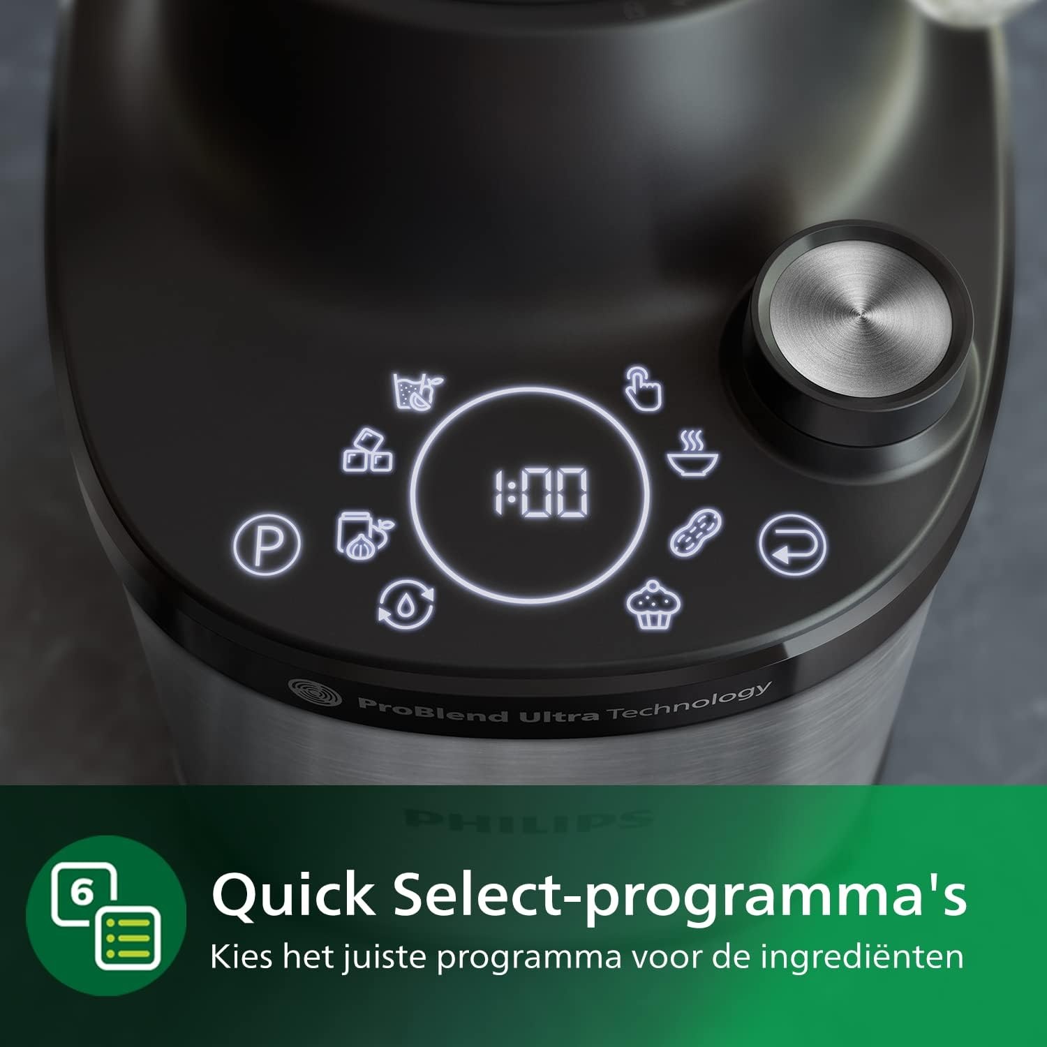 Philips High-speed Blender 7000 Series - 1500W - 2 Liter - Metaal