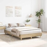 vidaXL Bedframe zonder matras 120x200cm spaanplaat sonoma eikenkleurig