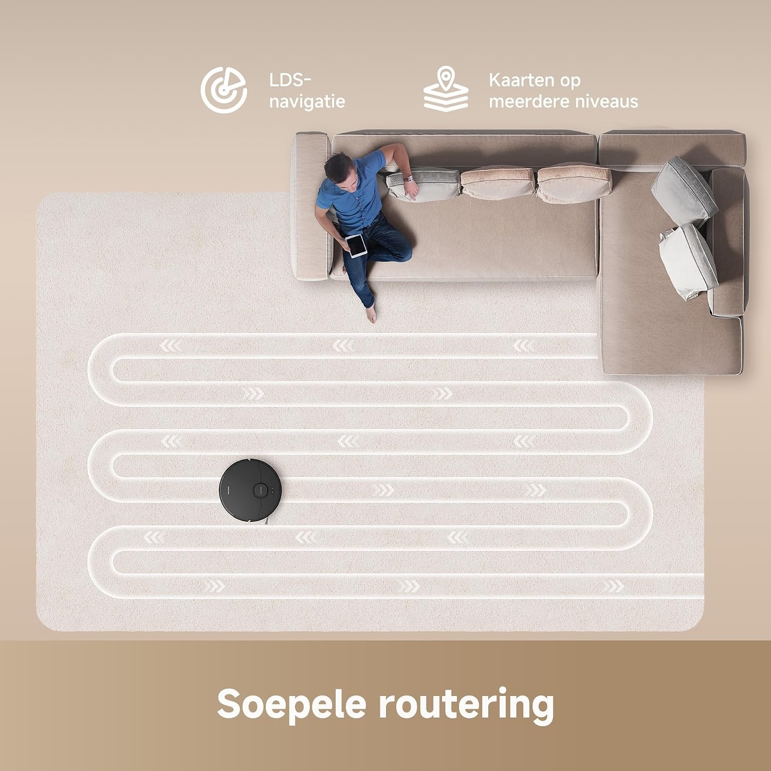 DREAME D20 robotstofzuiger, 13.000 Pa, DuoBrush voor dierenhaar