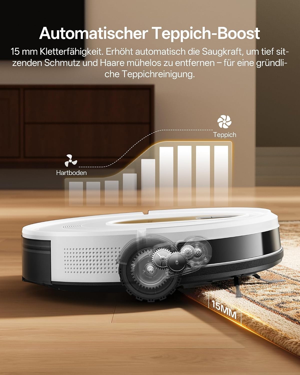 Vexilar Cleanova W8 Saugroboter - Witte Robotstofzuiger met Wischfunctie - 5000 Pa