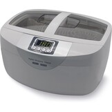 Perel Ultrasoon reiniger 2.6 L, ultrasonic cleaner 35 kHz, sieradenreiniger voor brillen horloges gebit munten sleutels, rvs tank, digitale timer, krasvrij, wit