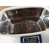 Perel Ultrasoon reiniger 2.6 L, ultrasonic cleaner 35 kHz, sieradenreiniger voor brillen horloges gebit munten sleutels, rvs tank, digitale timer, krasvrij, wit