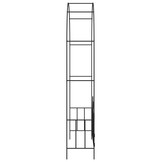 vidaXL Tuinboog met hek 138x40x238 cm ijzer zwart