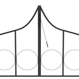 vidaXL Tuinboog met hek 138x40x238 cm ijzer zwart