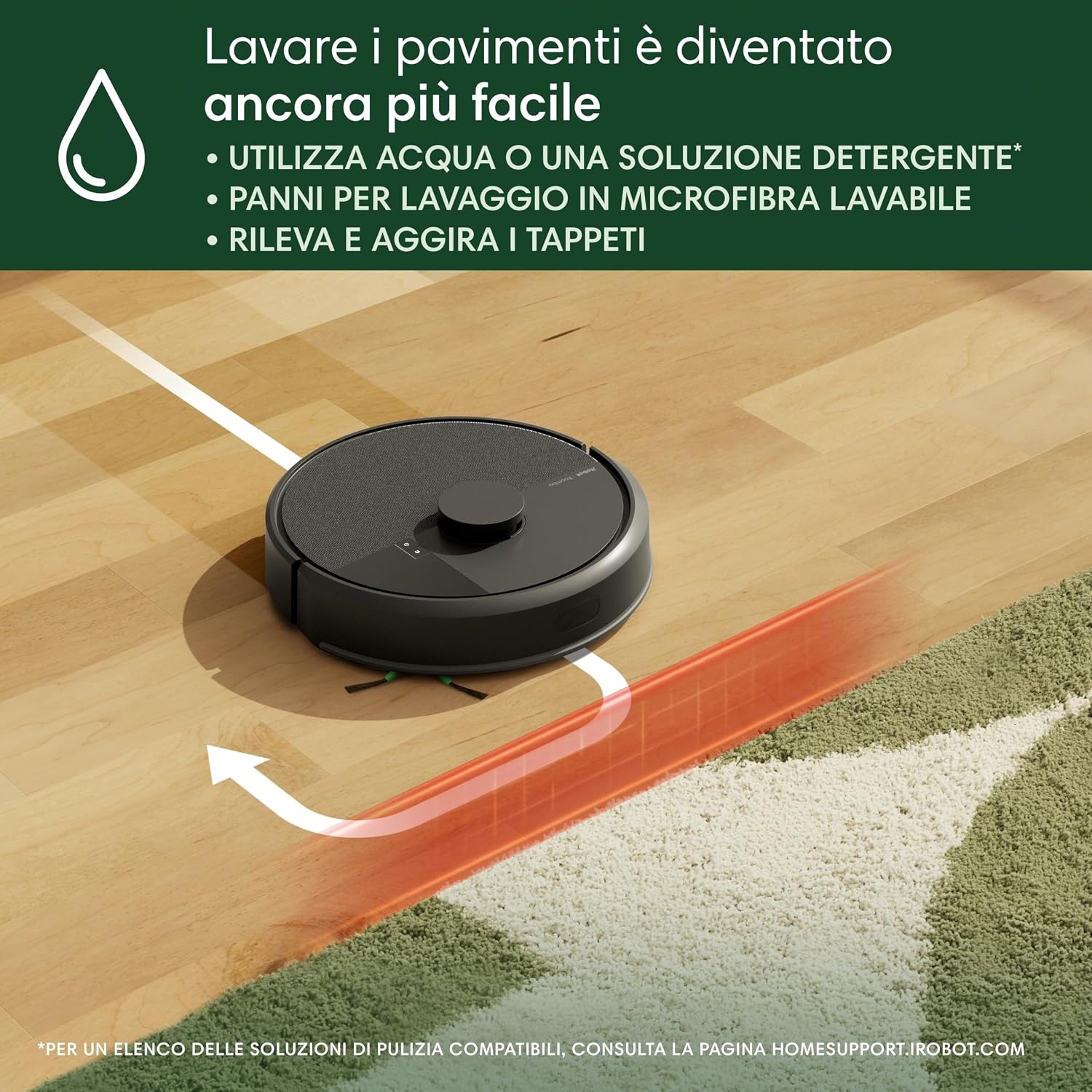 iRobot Roomba® 105 Combo Robotstofzuiger met Dweilfunctie - 7000 Pa Zuigkracht - LiDAR-navigatie - Tapijtdetectie - Schoonmaak- en vermijdzones - 4 Zuigniveaus - Ideaal voor huisdieren - Zwart (Y3110)