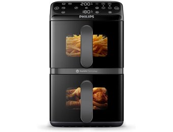 Philips Dubbele Airfryer 4000 10L - 2 maaltijden met RapidAir