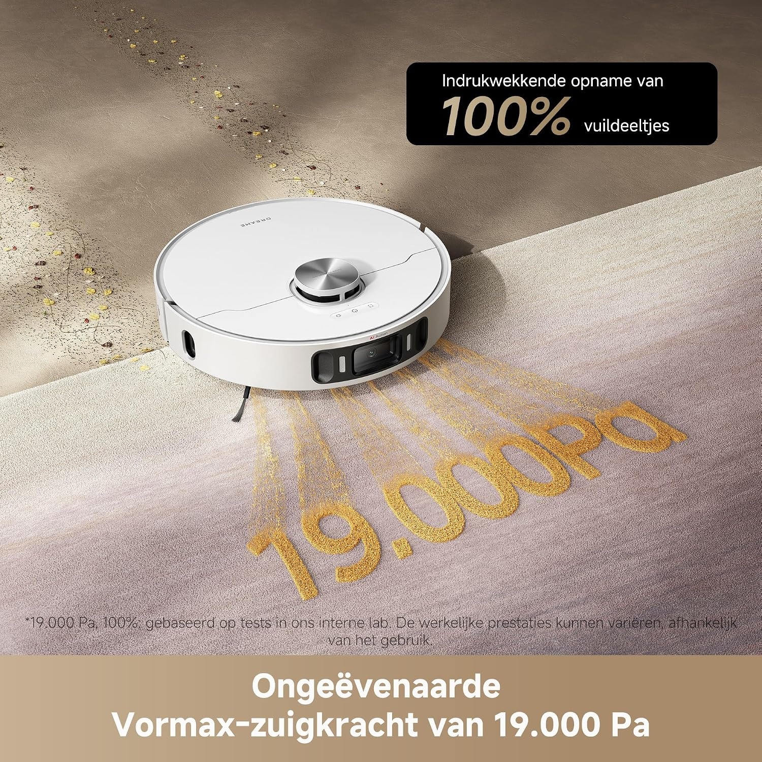 DREAME L40 Ultra AE robotstofzuiger, TriCut-borstel, 19.000 Pa