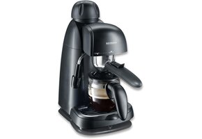 Espressomachine Zwart 4 Kopjes met Melkopschuimer - 57% Korting!